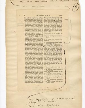 Folio 6 contains a full page from Blackwood's p.6 with annotations in Wilde's hand