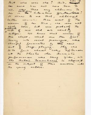 Folio 72 is a handwritten notebook page with no cutouts. Wilde leaves a large blank at the end of this page, perhaps to better connect it with the following folio 73, which begins with deleted material that appears on this page. 