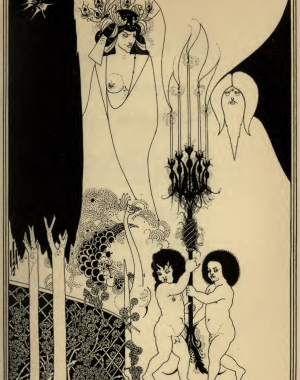 Eyes of Herod Illustration by Aubrey Beardsley as feature in Oscar Wilde's Salome, 1894. 