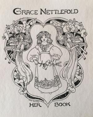 Bookplate for Grace Nettlefold by Celia Levetus