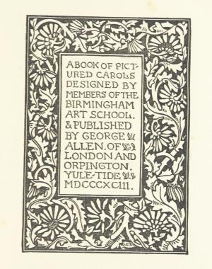 Title Page for A Book of Pictured Carols