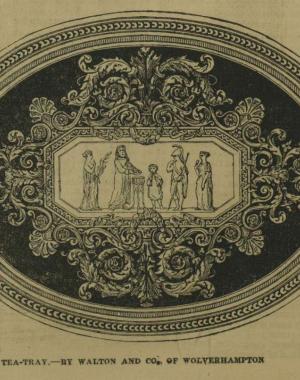 A Victorian-era advertisement for a tea tray