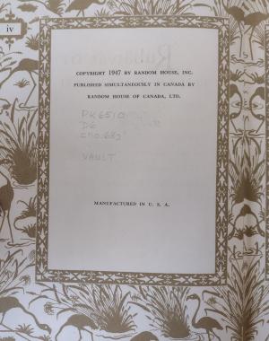 Page iv of the Rubaiyat, showing the copyright information