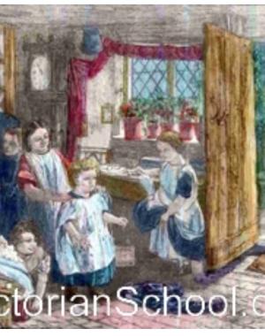 [A dame school as depicted on a magic lantern slide]. (n.d.). Retrieved October 02, 2020, from @victorianschool.co.uk