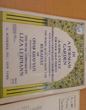 In a Persian Garden Sheet Music 1920 by Liza Lehmann cover with Illustration