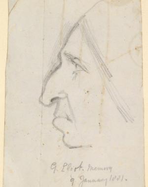 George Eliot, Sketch by George Richmond, from Memory (1881)