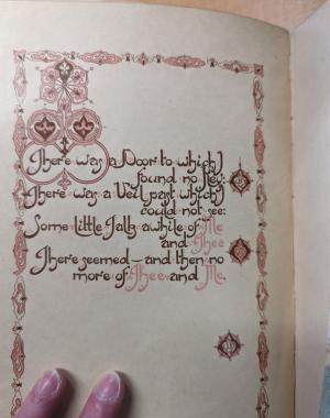 The lovely stanza illustrations are on full display here, wrapping around the first few words. (Stanza 29)