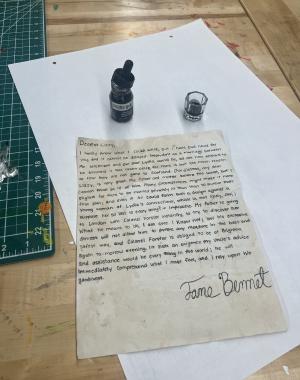 The process of me finishing my Regency Letter 