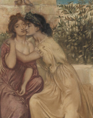 Simeon Solomon 1864 Sappho and Erinna in a Garden at Mytilene