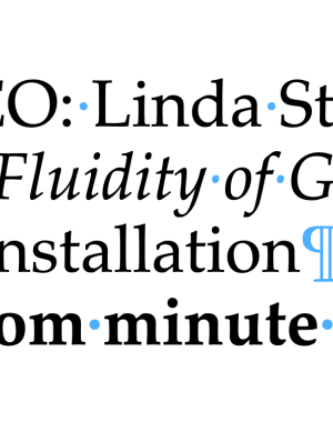 VIDEO: Linda Stein on her Fluidity of Gender Installation (watch from minute 4 to 31)