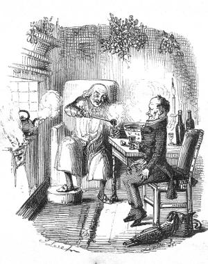 "Scrooge and Bob Cratchit"