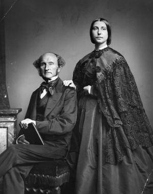 Helen Taylor portrait with her stepfather, J.S. Mill