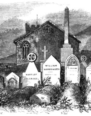 Wordsworth's Grave, wood engraving