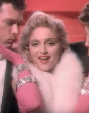 Image from the music video "Material Girl"