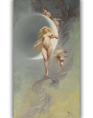 John Waterhouse's 1909 Lamia (version 2)., Dante Gabriel Rossetti's 1878 The Blessed Damozel., Luis Ricardo Faléro's 1882 The Planet Venus.