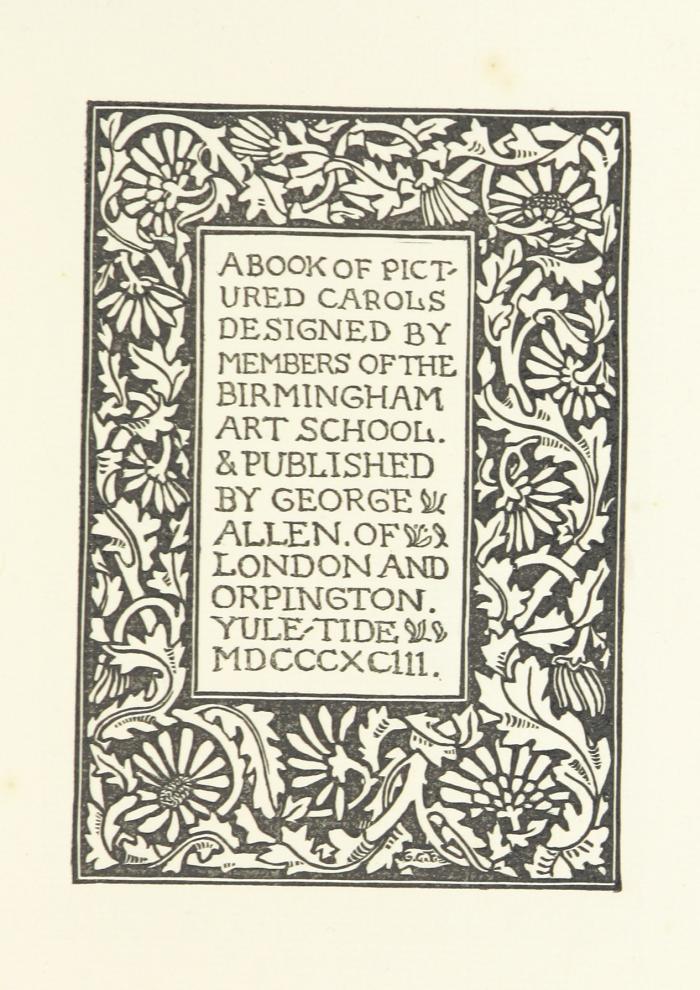 Title Page for A Book of Pictured Carols