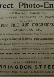Newspaper ad for Direct Photo-Engraving Company, 1896