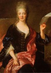Portrait of Elisabeth Jacquet de la Guerre (1665-1729), French 17th century composer by Francois de Troy