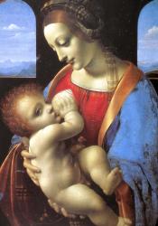 Madonna Litta by Leonardo Da Vinci, Oil paint