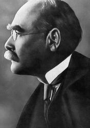 Black and white photograph of Rudyard Kipling circa 1914. Wikimedia Commons.