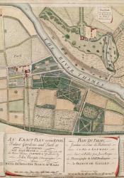 Plan of the Royal Palace Gardens and Park at Richmond in 1754