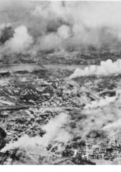 Ariel View of Warsaw, Poland after German invasion