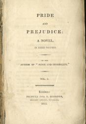 Pride and Prejudice Title Page - 1813 Edition