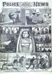 The Illustrated Police News front page September 8, 1888, illustration of Mary Ann Nichols, the first victim