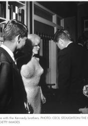 Marilyn Monroe with the Kennedy brothers