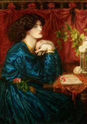 Rossetti, Jane Morris painting Blue Silk Dress
