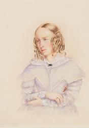 George Eliot, Watercolor by Caroline Bray (ca. 1849)