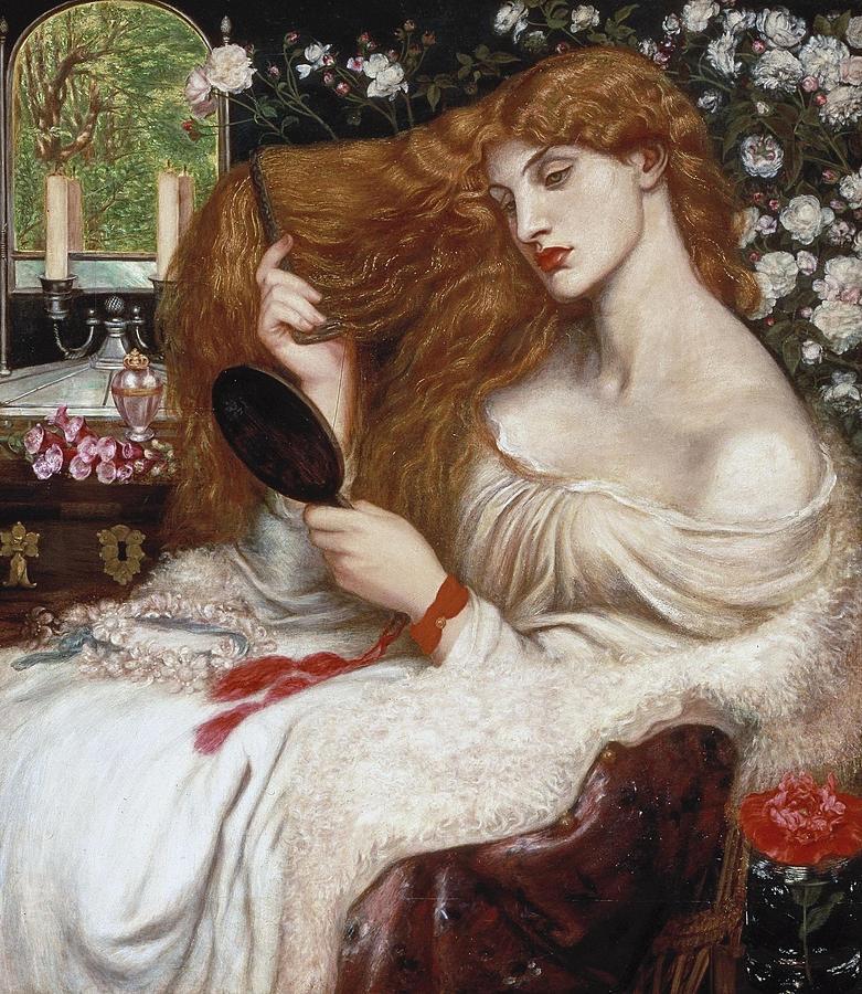 Felix Joseph Barrias' 1877 Eve, John William Waterhouse's 1916 Miranda - The Tempest, Dante Gabriel Rossetti's 1868 Lady Lilith