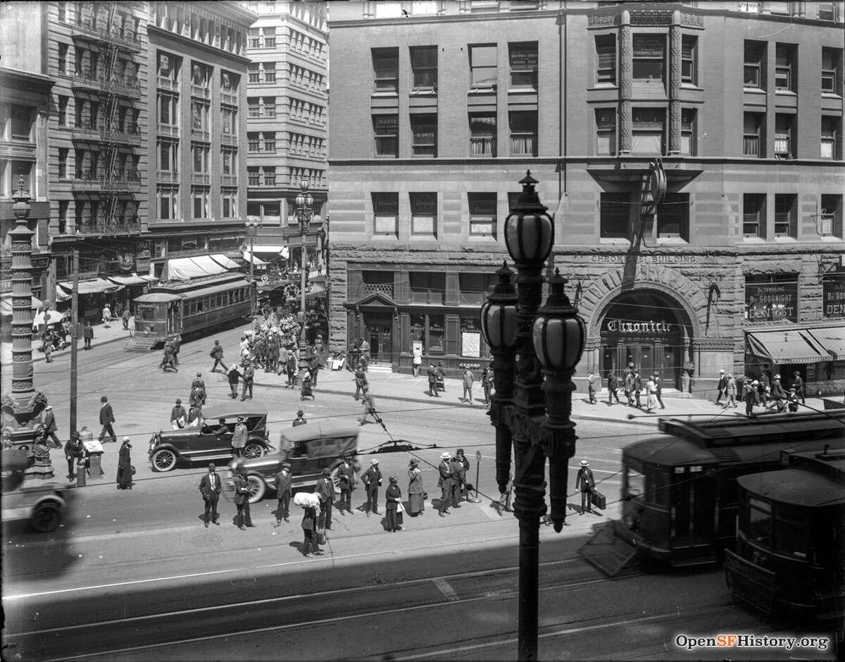 black and white image of 1920s san francisco
