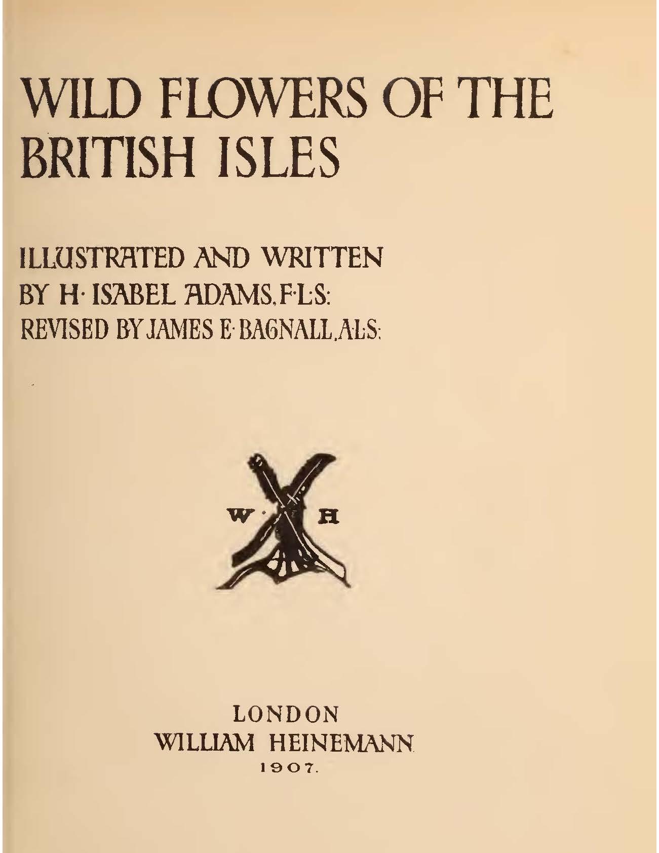 Wild Flowers of the British Isles Title Page