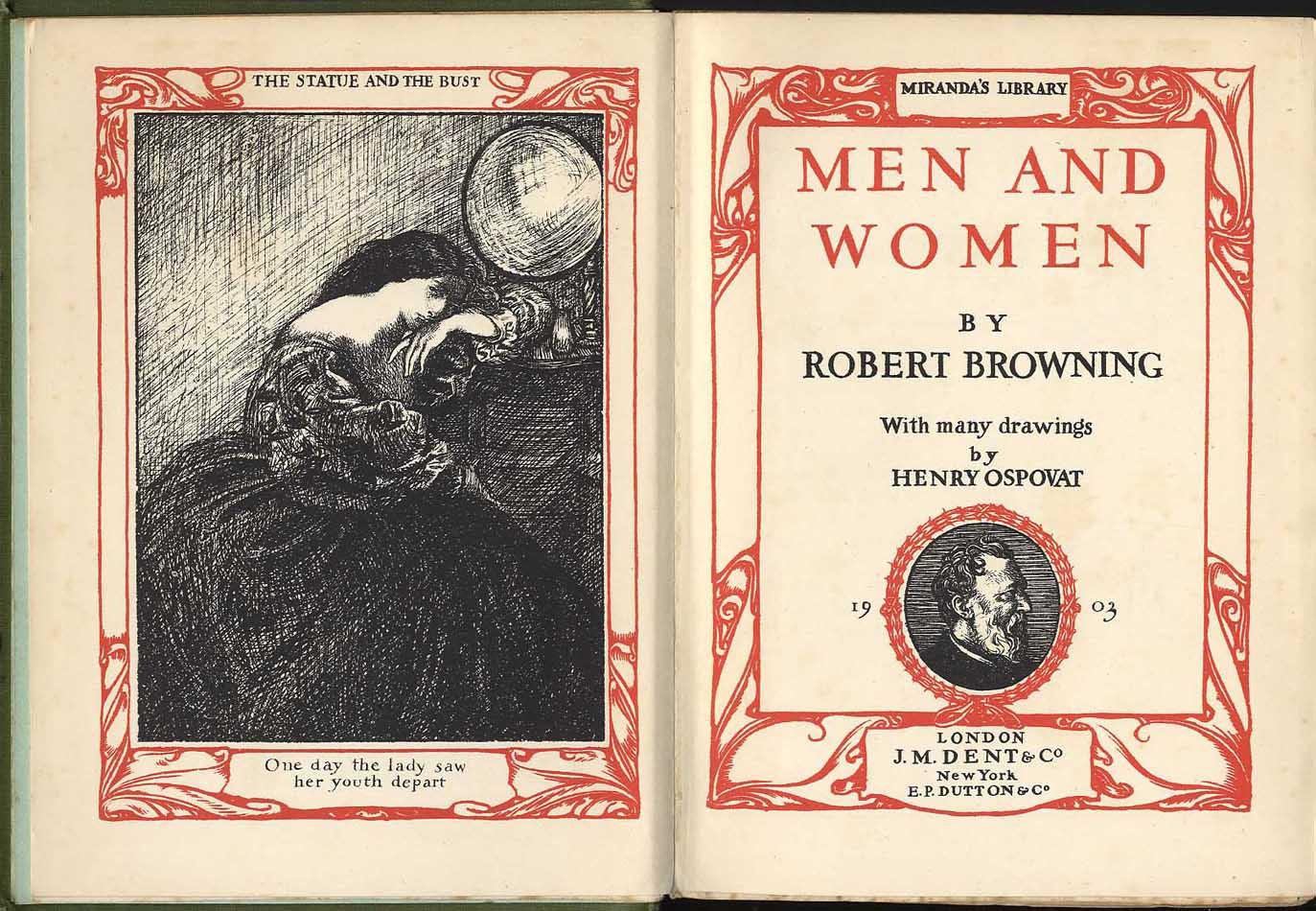Frontispiece of Robert Browning's Men and Women (1855) 