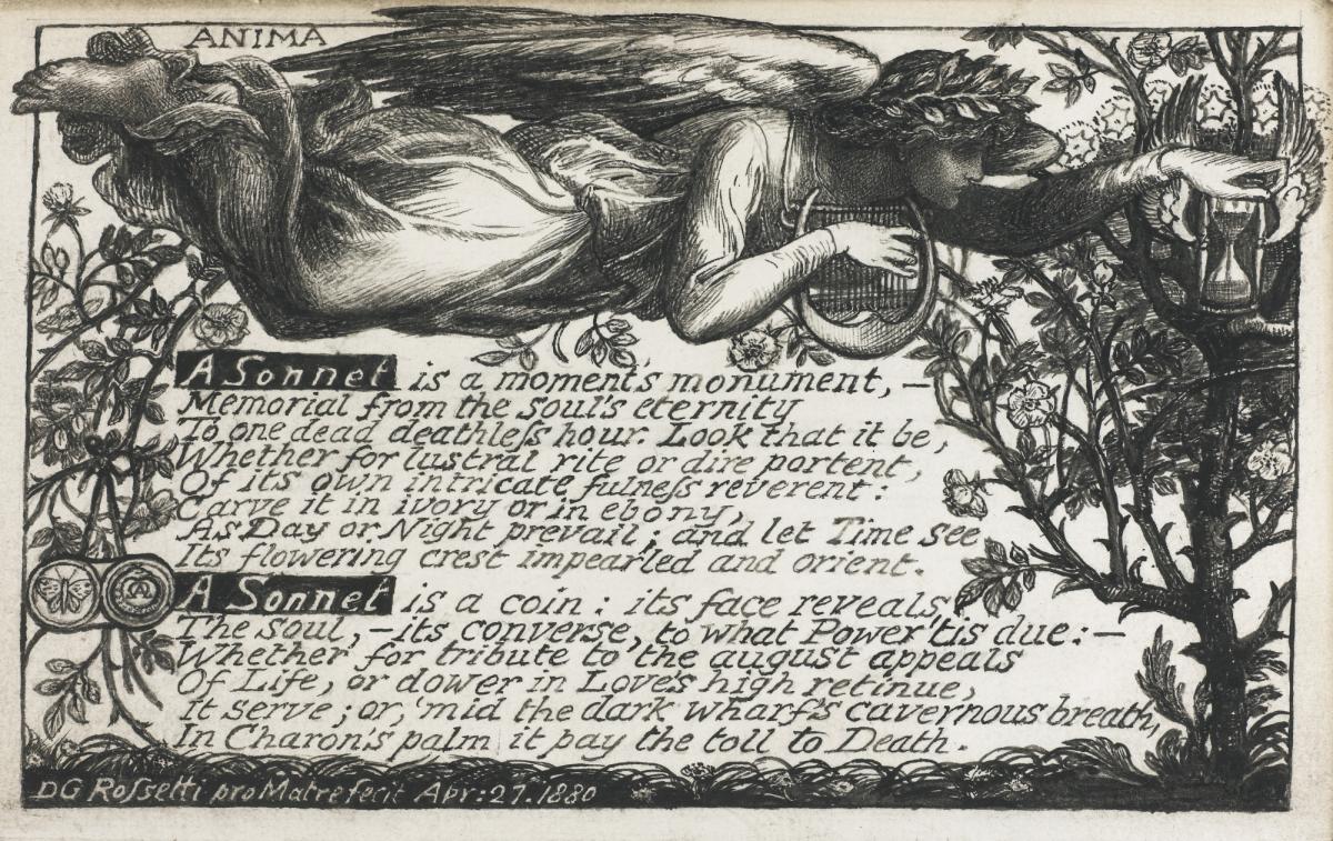 Dante Gabriel Rossetti, The Sonnet (1880, illustration) | COVE