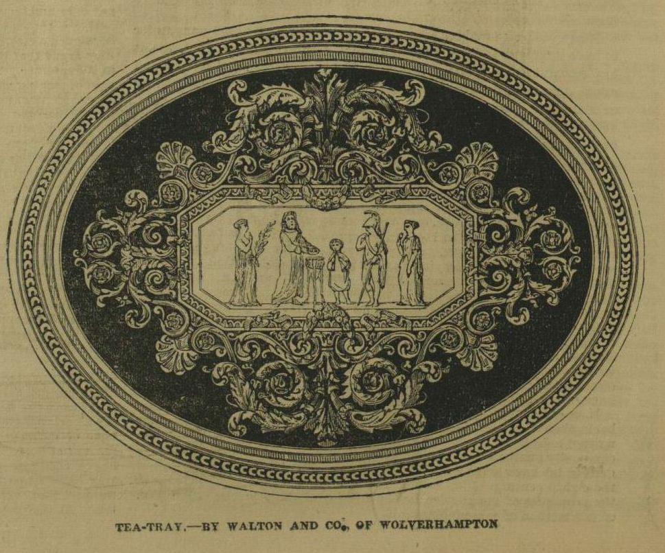 A Victorian-era advertisement for a tea tray