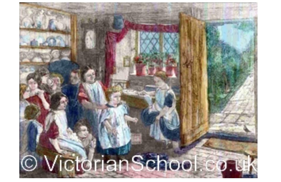 [A dame school as depicted on a magic lantern slide]. (n.d.). Retrieved October 02, 2020, from @victorianschool.co.uk