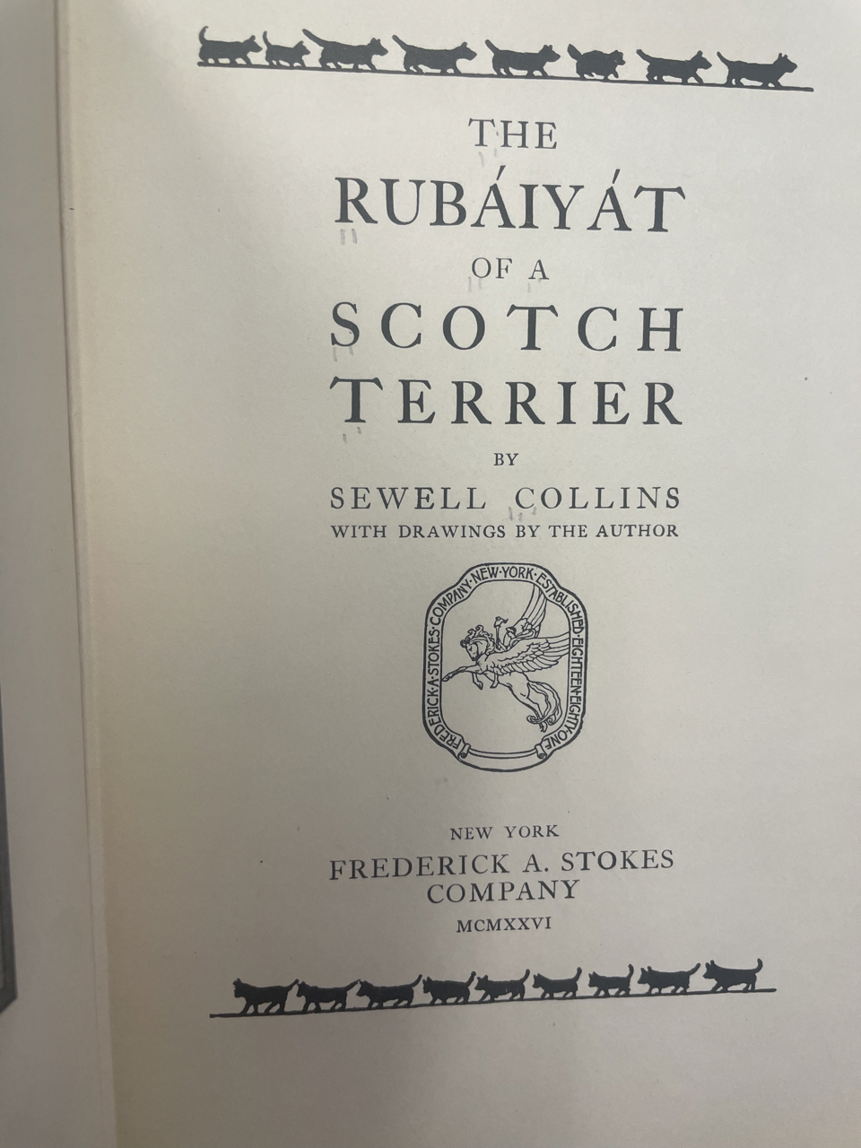 Front page with price, $150, written in pencil, Title page with pencil markings of unknown origins 