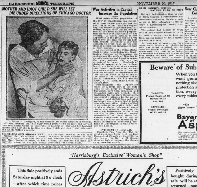 Harrisburg Telegraph 1917