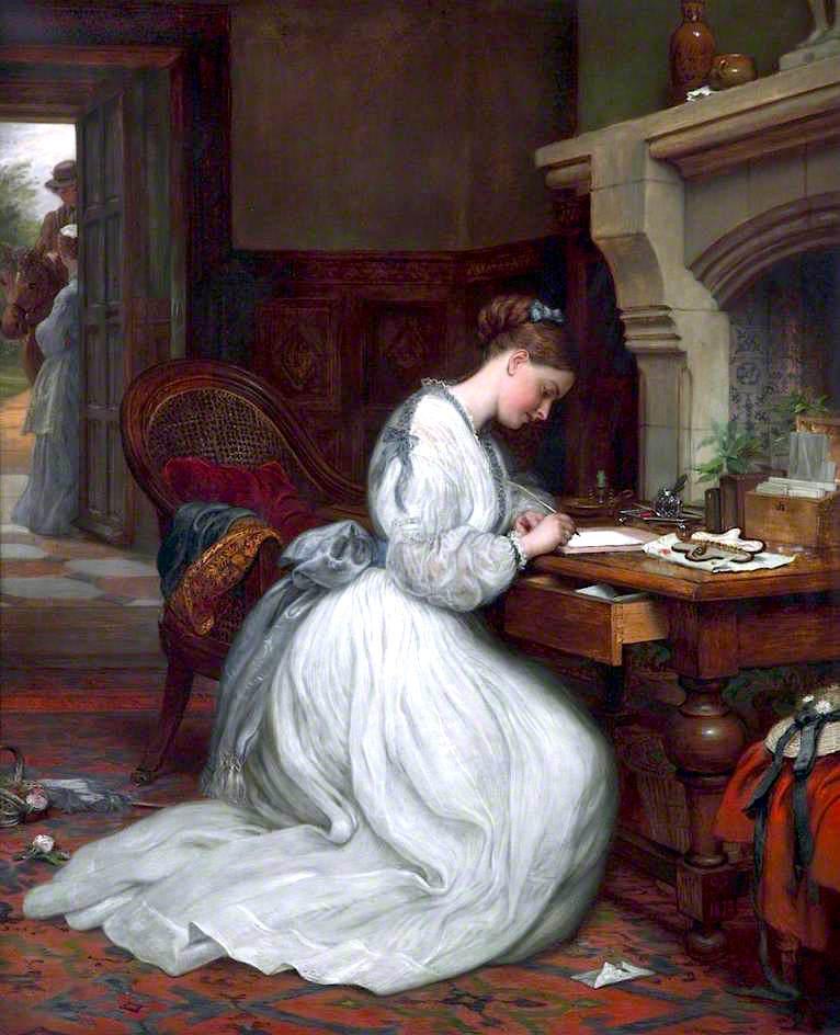 Yes or No? by Charles West Cope, 1872.