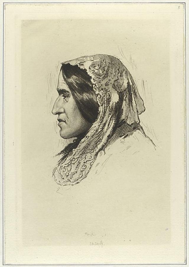 George Eliot, Drawing by Stephen Alonzo Schoff (circa 1872)