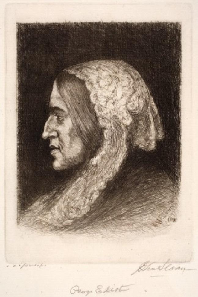 George Eliot, Etching by John Sloan