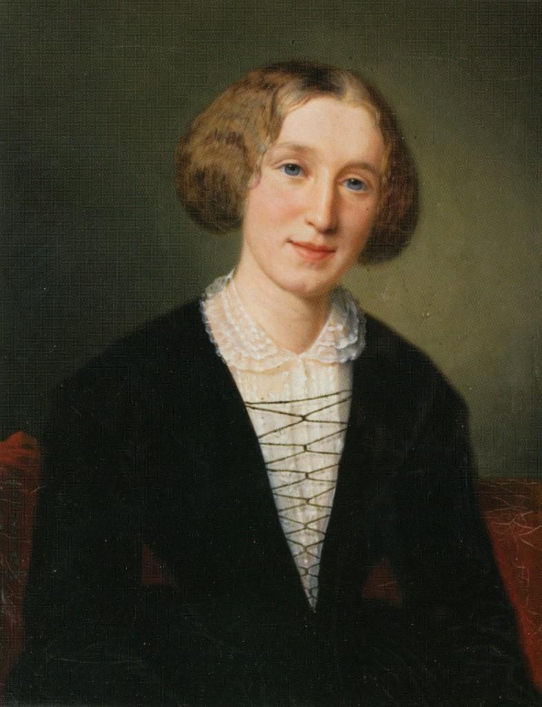 George Eliot, Oil Painting by François d'Albert-Durade (1850)