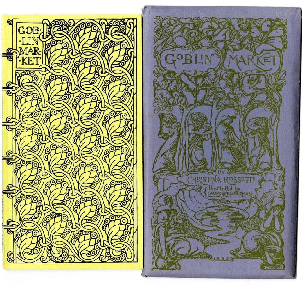 The cover page of the 1973 Green Tiger rendition of Christina Rossetti's Goblin Market, originally published in 1893