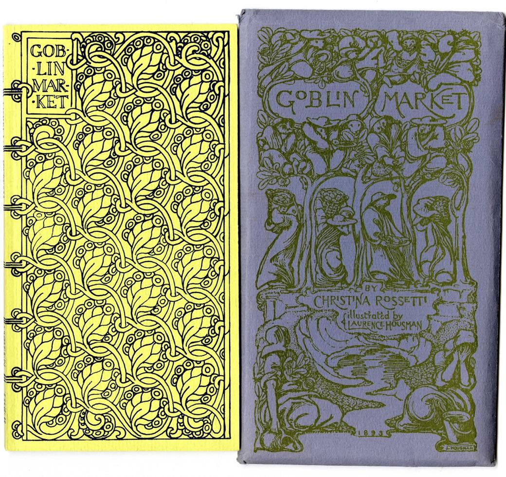 The cover page of the 1973 Green Tiger rendition of Christina Rossetti's Goblin Market, originally published in 1893