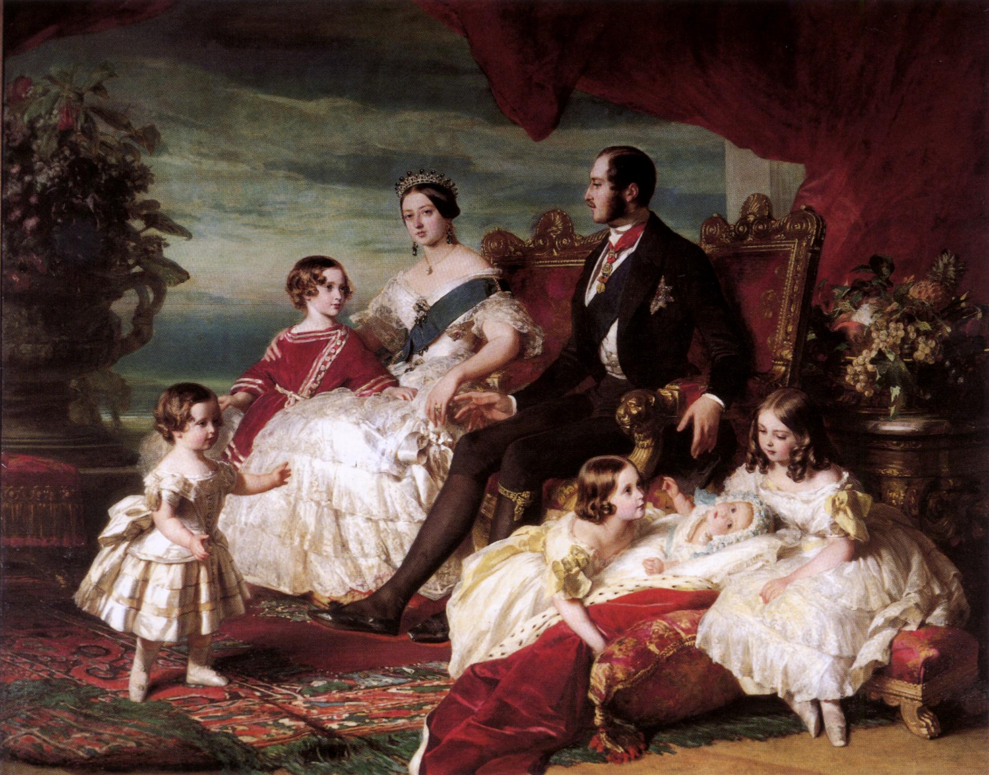 Queen Victoria and Prince Albert with their children