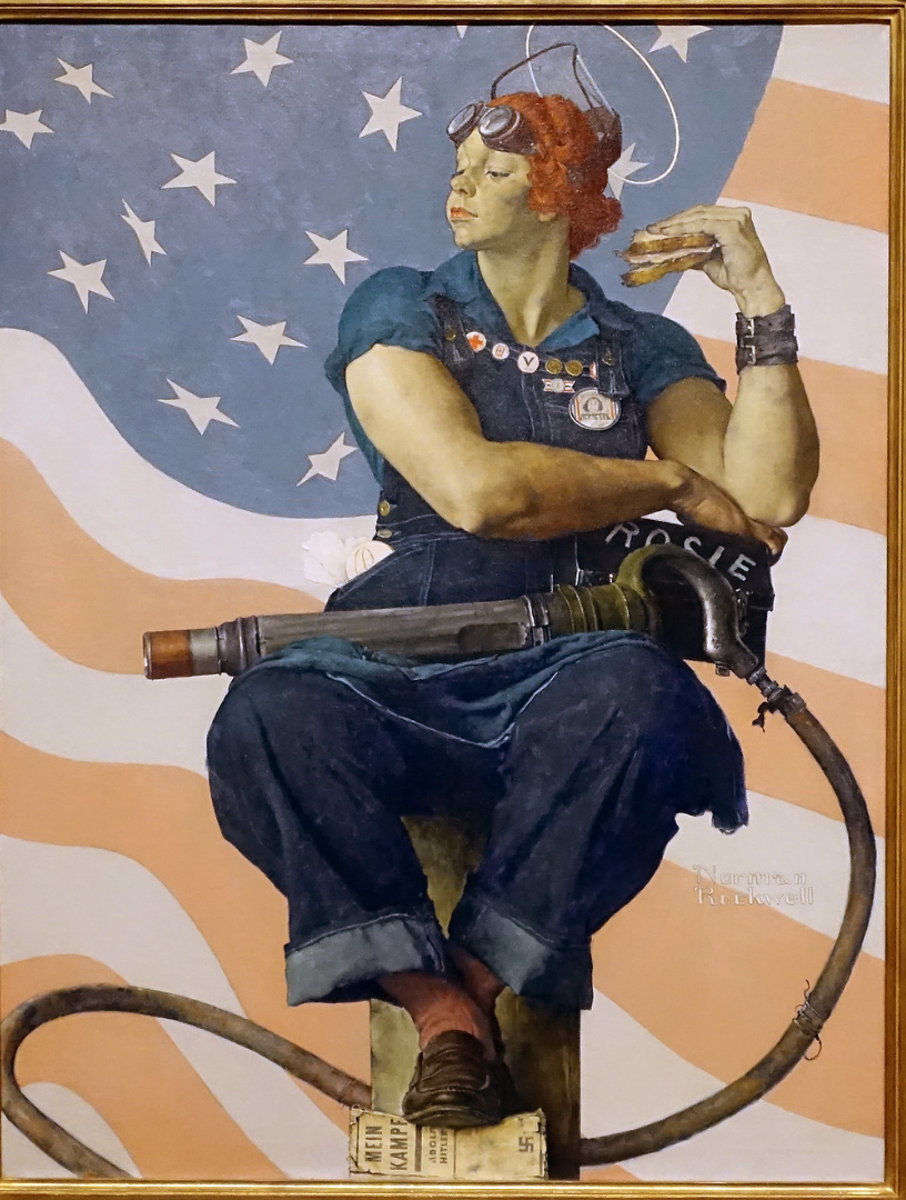 Rockwell, Norman. Cover of Saturday Evening Post May 29, 1943. Rosie the Riveter—1943. h