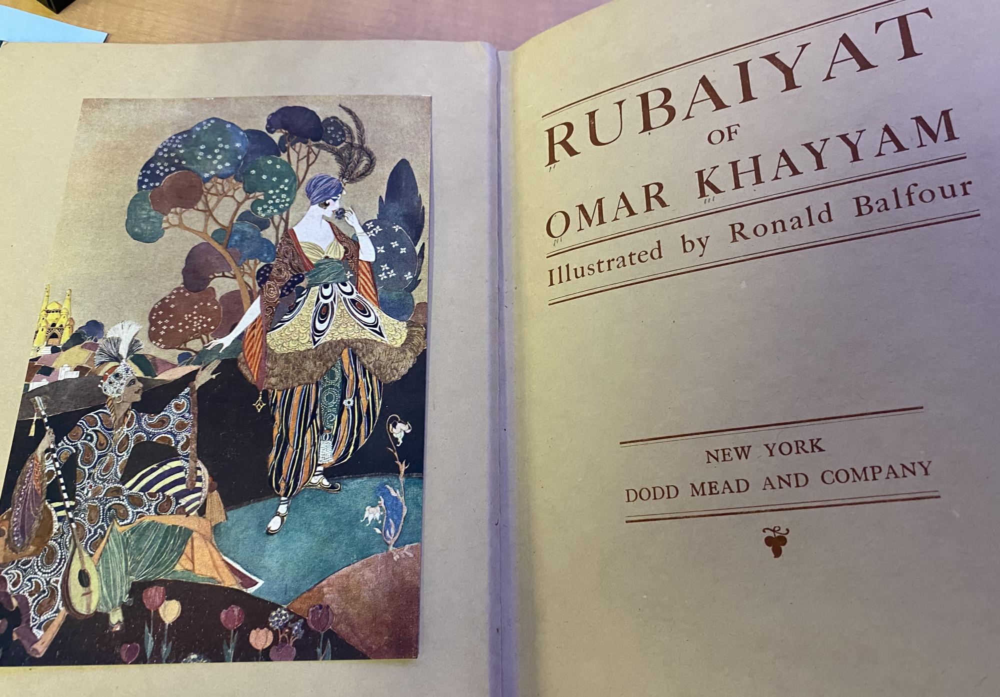 Title page of Balfour-illustrated Rubaiyat of Omar Khayyam
