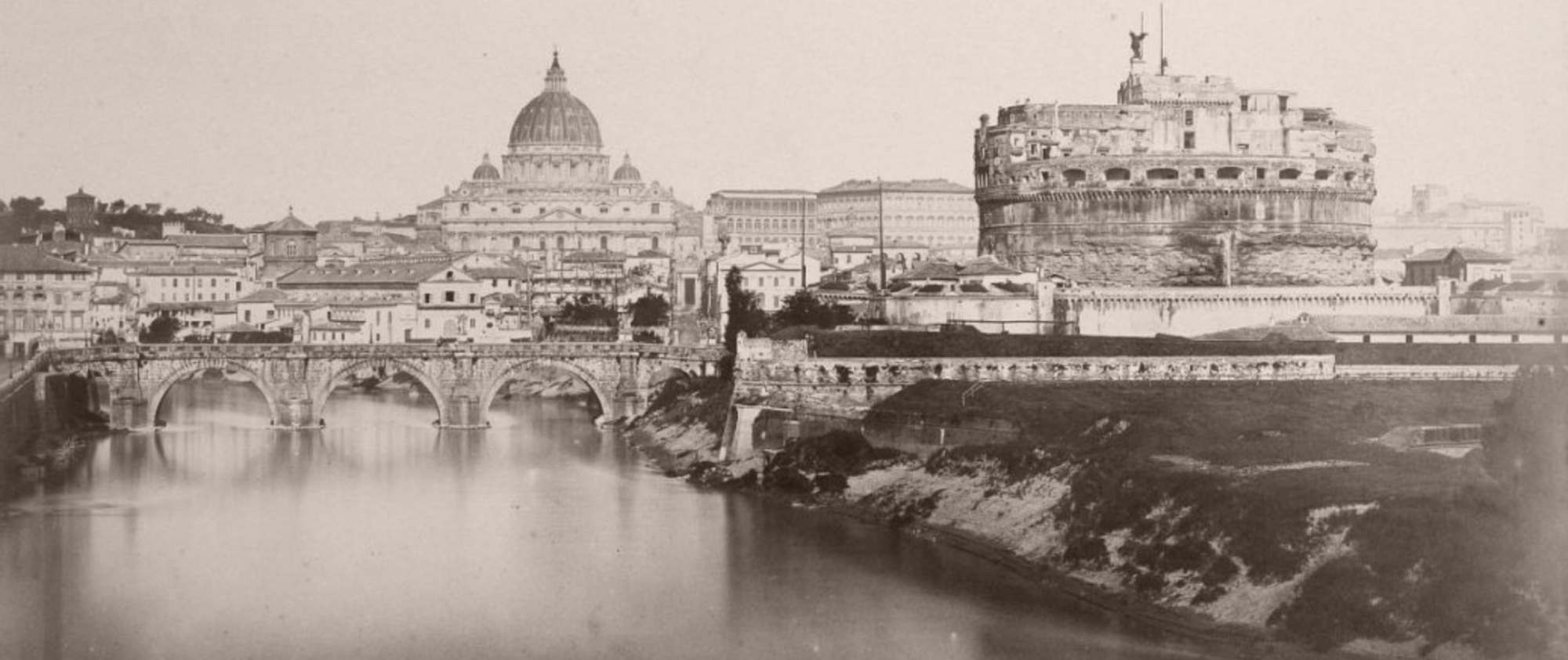 Tiber with Castel Sant’Angelo and St. Peter’s Basilica, Rome
